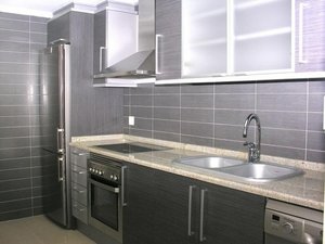 meseta de cocina granito gris