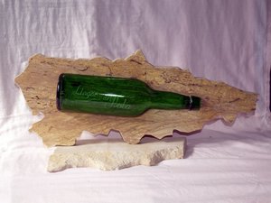 mapa de Asturias con botela de sidra